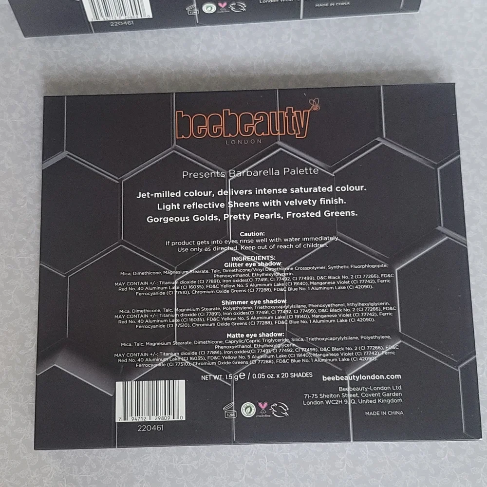 BeeBeauty London Barbarella Eyeshadow Palette